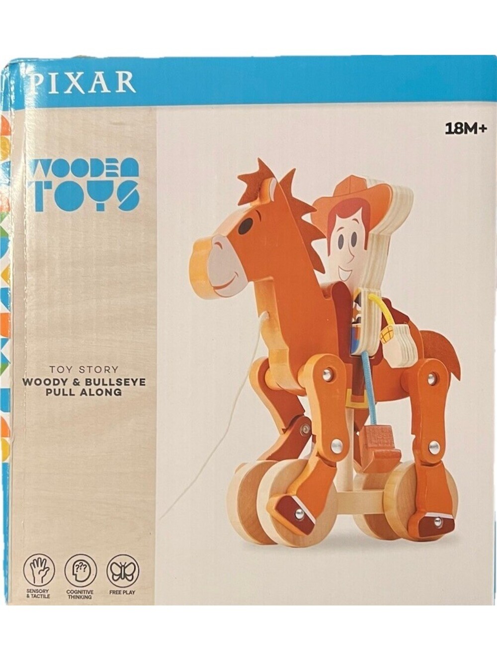 Disney Pixar Toy Story Woody and Bullseye Pull Along Toy by Just Play New
